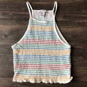 forever 21 rainbow crop top